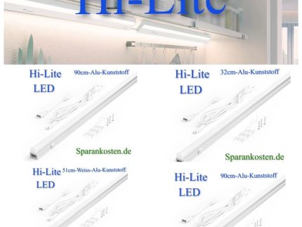 Hi-Lite LED Küchen Unterbauleuchte -div. Längen,Lumen,Watt &Farben m.Zuleitung