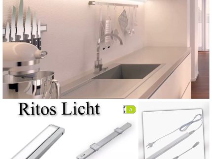 Ritos LED Licht Küche Unterbauleuchte-div. Längen,Lumen,Watt &Farben m.Zuleitung